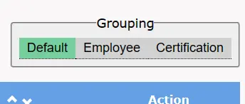 Grouping Types for the certifications Table