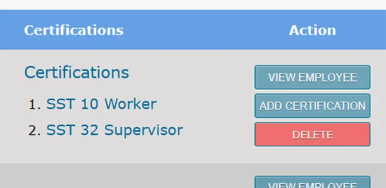 Employee Dashboard Options